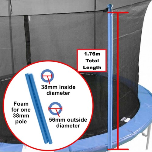 Trampoline Pole Foam Sleeve for 38mm pole (Blue)