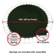 Jump Mat for 14 ft Trampoline Frame with 96 eyelets (for 7” springs)