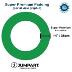 12.5 ft Super Premium Trampoline Safety Padding Extra Wide (Green)