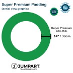 13 ft Super Premium Trampoline Safety Padding (Extra Wide - Green)