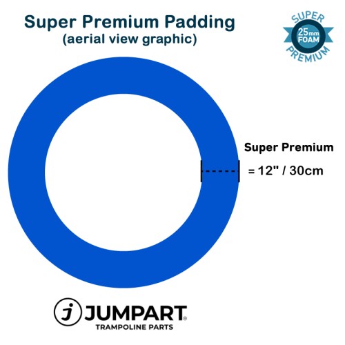 8 ft Super Premium Trampoline Safety Padding (blue)