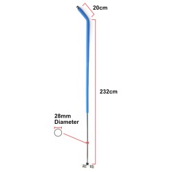 2.5m Curved Trampoline Pole (28mm wide)