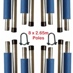 2.65m Trampoline Enclosure Pole (28mm wide, Set of 8)