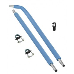 2.5m Curved Trampoline Pole (28mm wide with G Pole Cap)