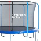 12 ft Trampoline Safety Net - Higher type 1.9m ( for 10 or 5 Curved Pole trampoline )