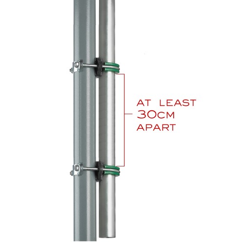 Trampoline Enclosure Pole - 2.1m (28mm wide, Set of 6)