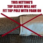 10 ft Safety Net - 2m high ( for 4 Curved Pole trampoline )